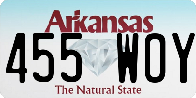 AR license plate 455WOY