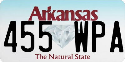 AR license plate 455WPA