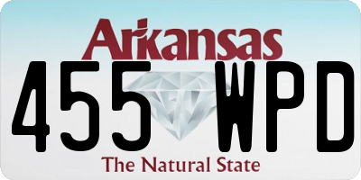 AR license plate 455WPD