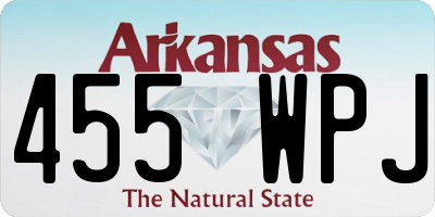 AR license plate 455WPJ