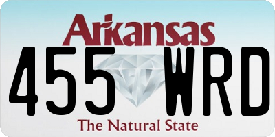 AR license plate 455WRD