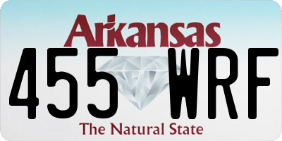 AR license plate 455WRF