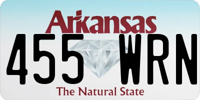 AR license plate 455WRN