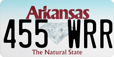 AR license plate 455WRR