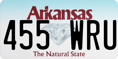 AR license plate 455WRU