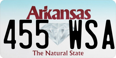 AR license plate 455WSA