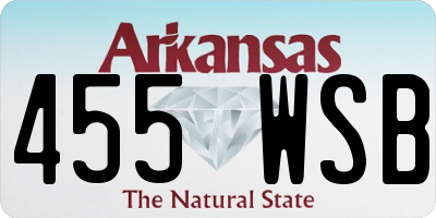 AR license plate 455WSB