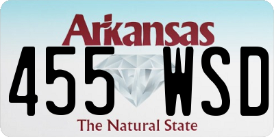 AR license plate 455WSD