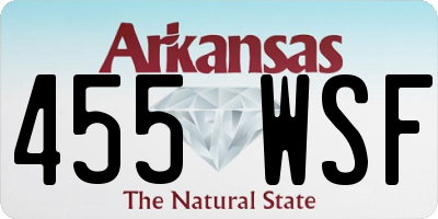 AR license plate 455WSF