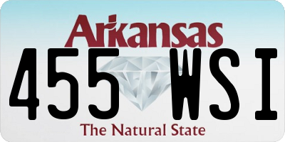 AR license plate 455WSI