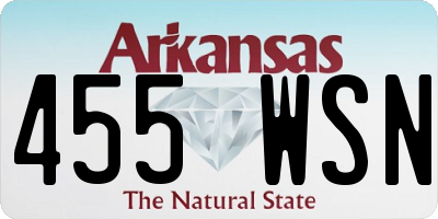 AR license plate 455WSN