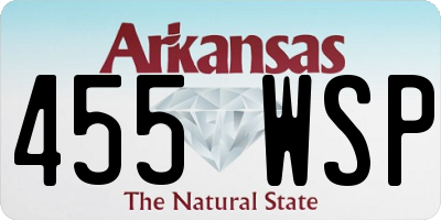 AR license plate 455WSP