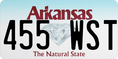 AR license plate 455WST