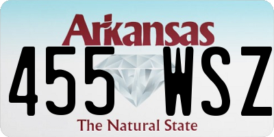 AR license plate 455WSZ