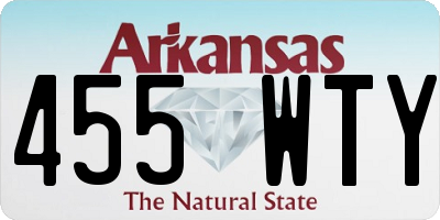 AR license plate 455WTY