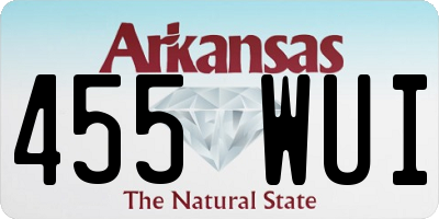 AR license plate 455WUI