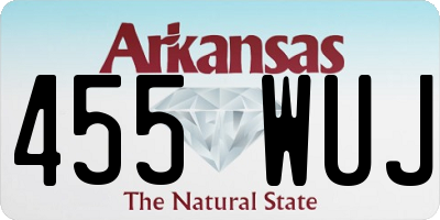 AR license plate 455WUJ