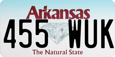 AR license plate 455WUK