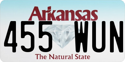AR license plate 455WUN
