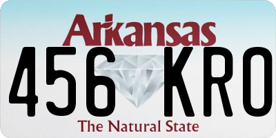 AR license plate 456KRO