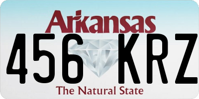 AR license plate 456KRZ