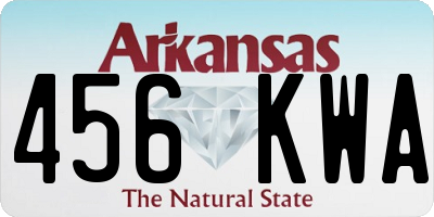 AR license plate 456KWA