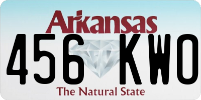 AR license plate 456KWO