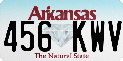 AR license plate 456KWV