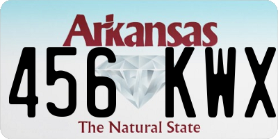 AR license plate 456KWX
