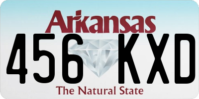 AR license plate 456KXD
