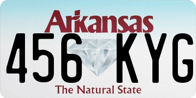 AR license plate 456KYG