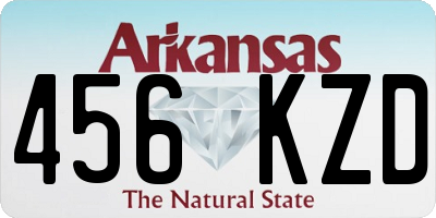 AR license plate 456KZD