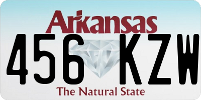 AR license plate 456KZW