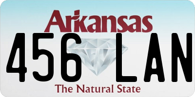 AR license plate 456LAN