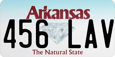 AR license plate 456LAV