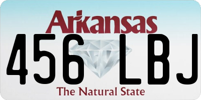 AR license plate 456LBJ