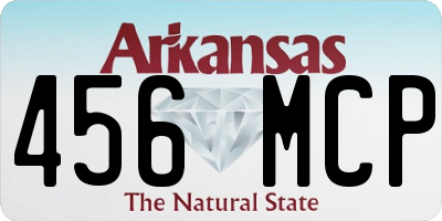 AR license plate 456MCP