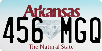 AR license plate 456MGQ