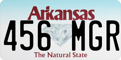 AR license plate 456MGR