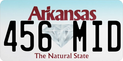 AR license plate 456MID
