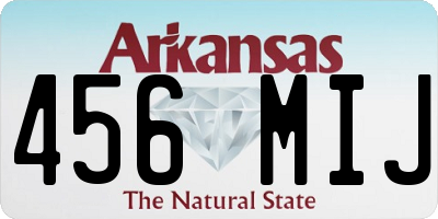 AR license plate 456MIJ