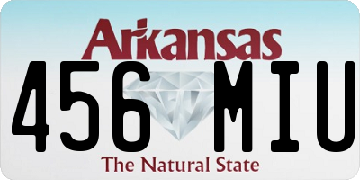 AR license plate 456MIU