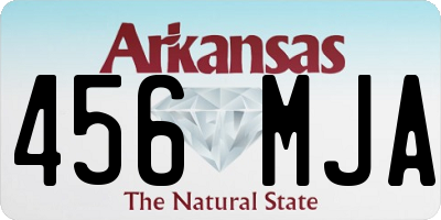 AR license plate 456MJA