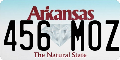 AR license plate 456MOZ