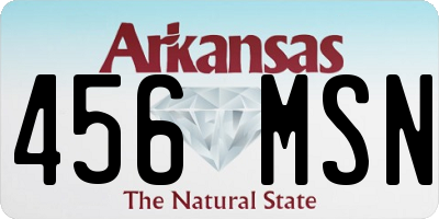 AR license plate 456MSN