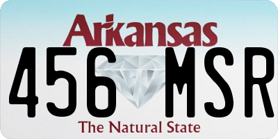 AR license plate 456MSR