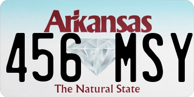 AR license plate 456MSY
