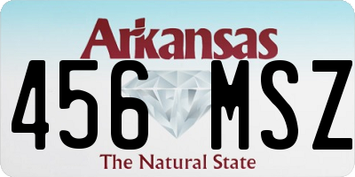 AR license plate 456MSZ