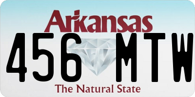 AR license plate 456MTW