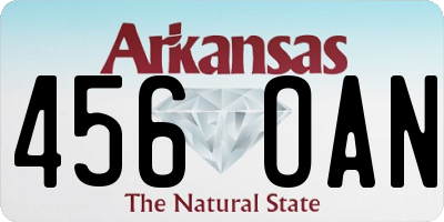 AR license plate 456OAN